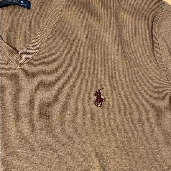 Polo Ralph Lauren Men's Brown V-Neck Sweater XL - Picture 5 of 11
